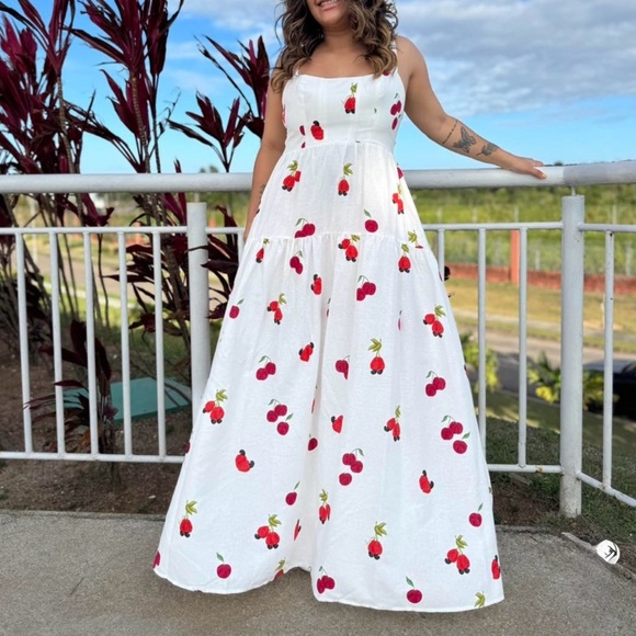 FARM Rio Fruits Long Dress Size S - Picture 3 of 8